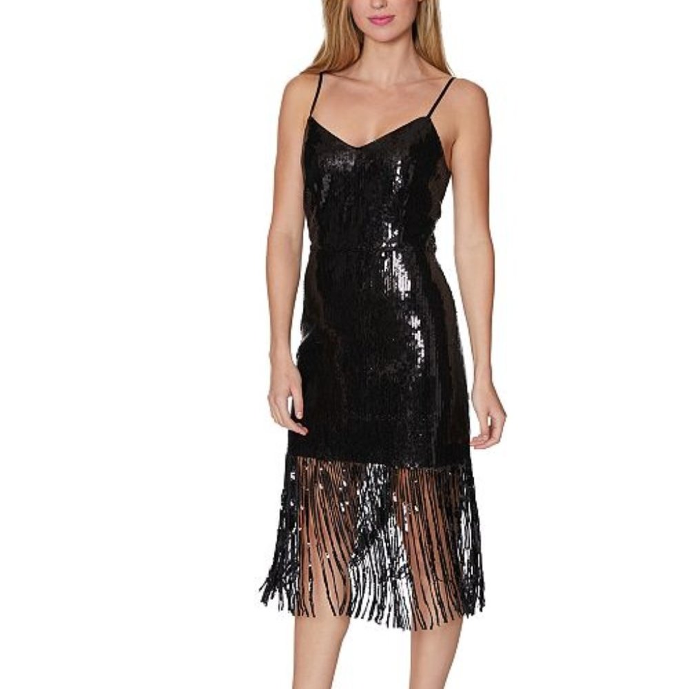 Laundry by Shelli Segal Sequin Fringe Dress